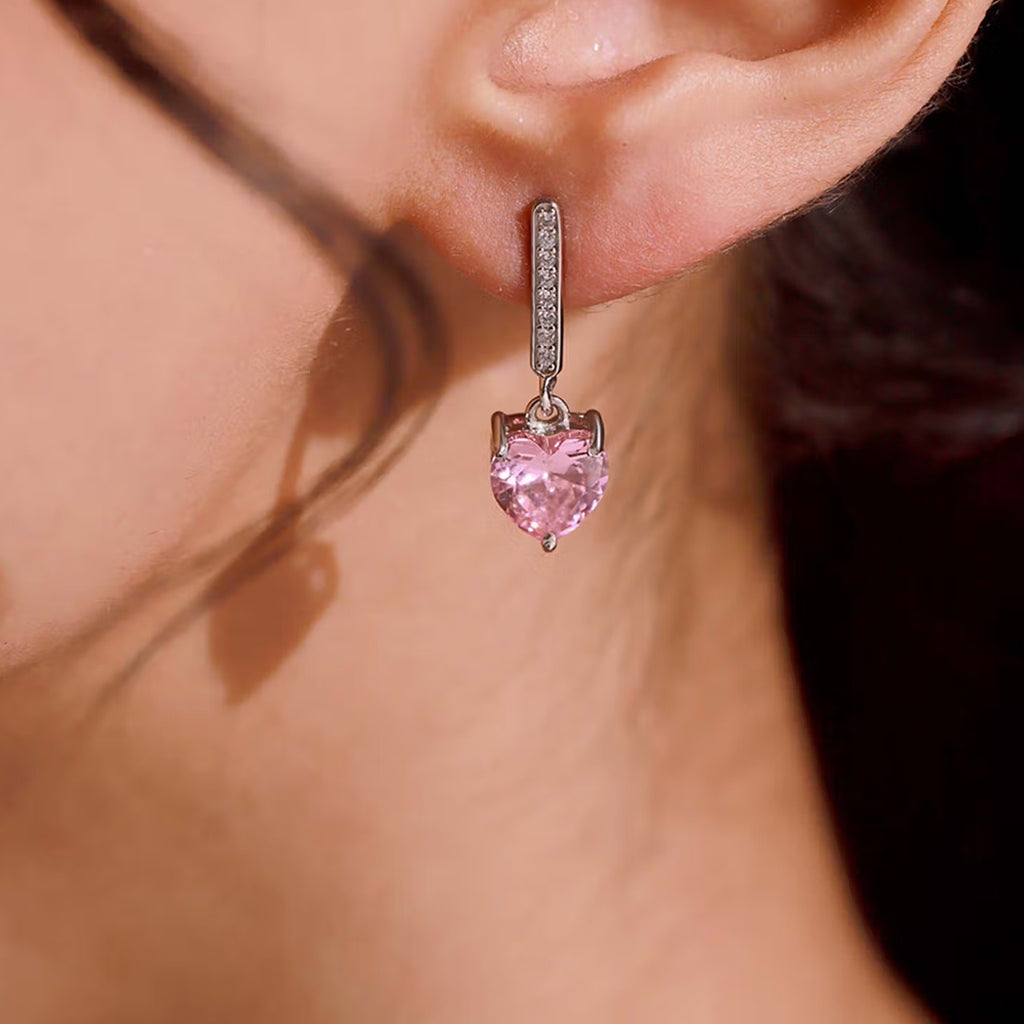 Heart Sparkle Hoops