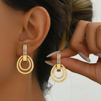 Modern Halo Earrings