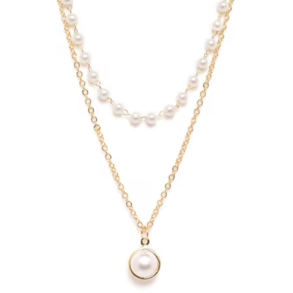 Pearl Double Chain Necklace