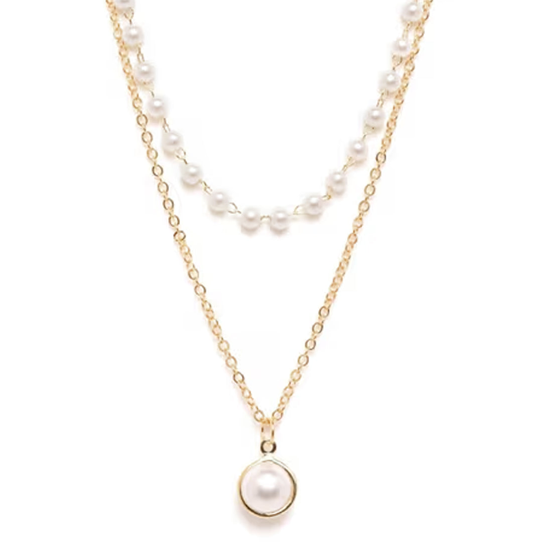 Pearl Double Chain Necklace