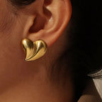 Gold Heart Studs