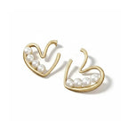 Pearl Heart Earrings