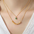 Emerald Vine Layered Necklace