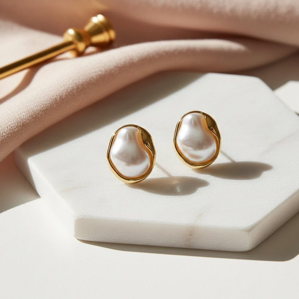 Organic Pearl Studs