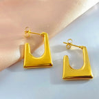 Golden Power Curve Earrings