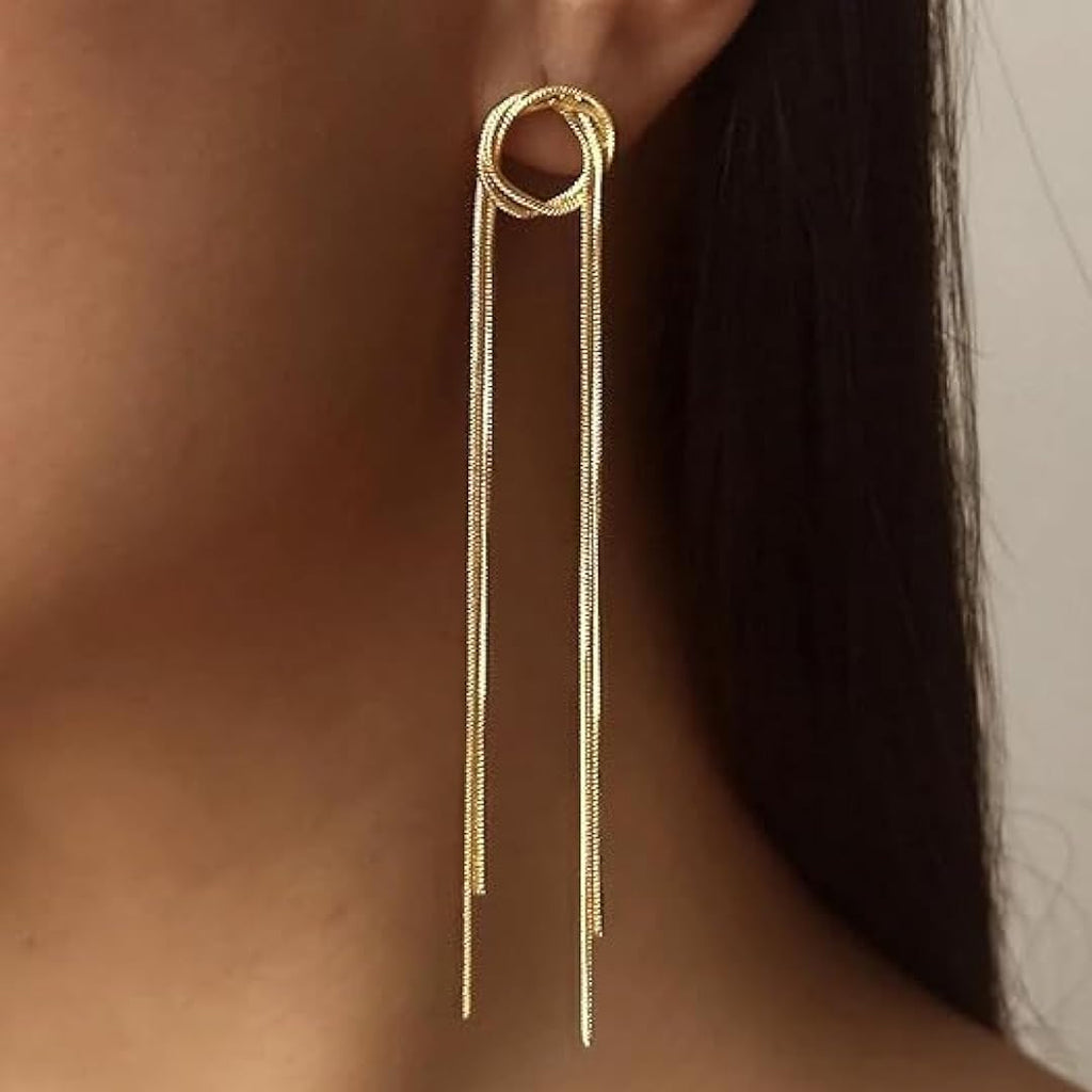 Long Chain Dangle Earrings