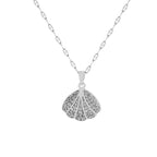 Pearl Within Shell American Diamond Pendant Necklace