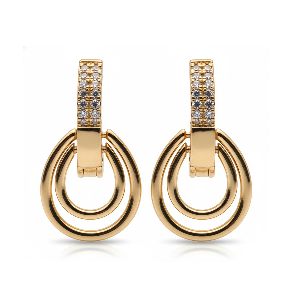 Modern Halo Earrings