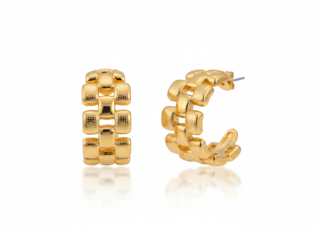 Salve Small Chunky Gold Hoop Earrings