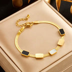 Gold Geometric Charm Bracelet