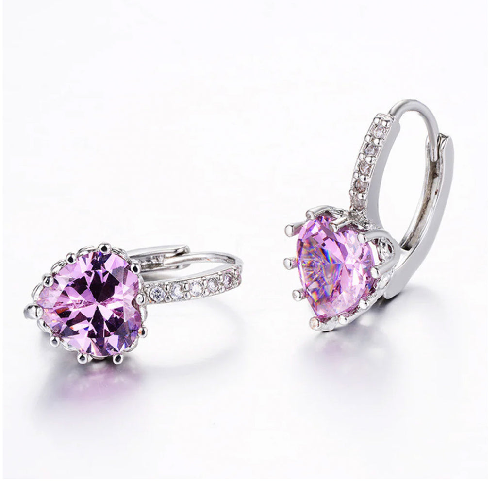 Heart Sparkle Hoops