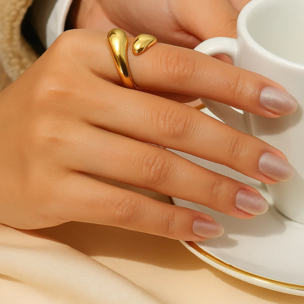 Curve Gold Open Ring