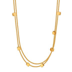 Golden Geometry Dual-Strand Necklace
