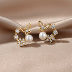 Floral Butterfly Stud Earrings