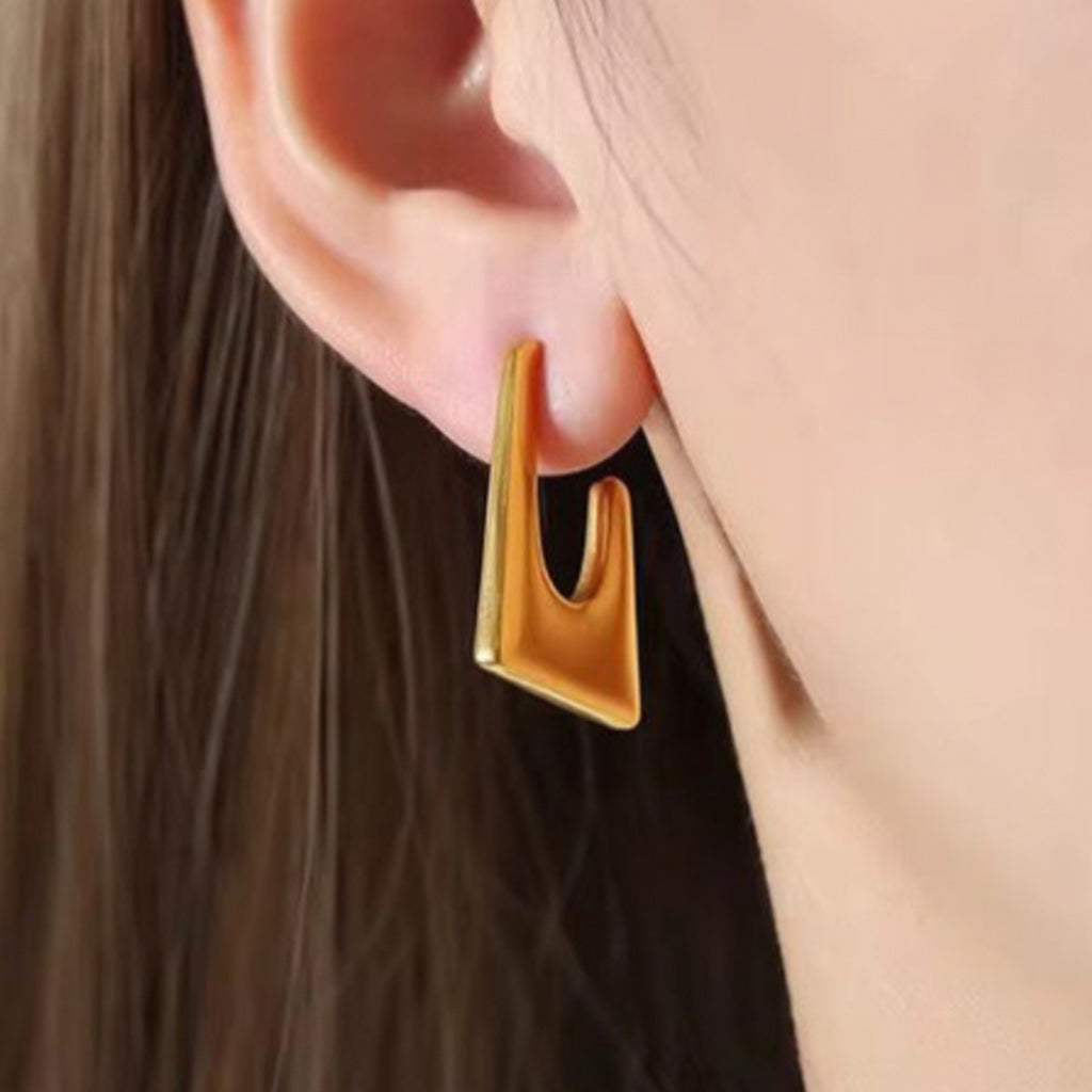 Golden Power Curve Earrings