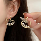 Pearl Heart Earrings
