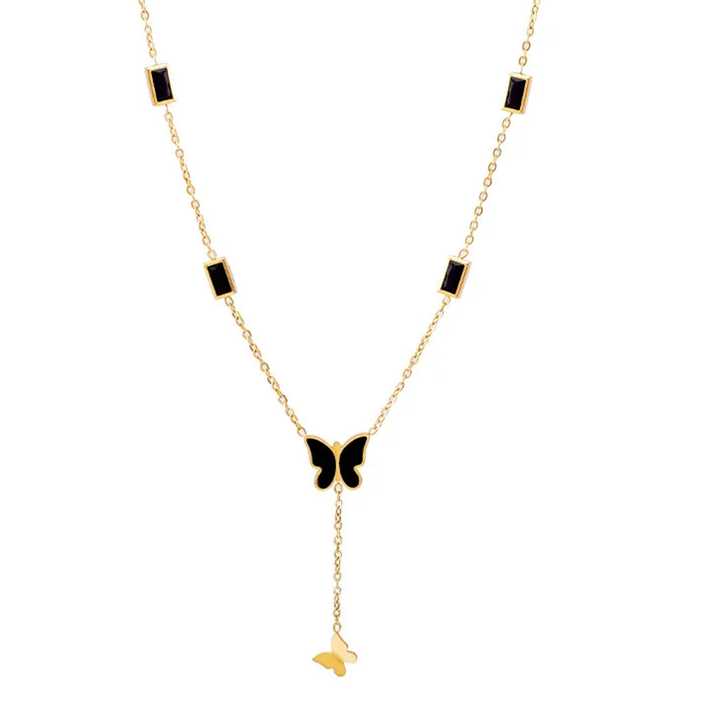 Midnight Butterfly  Y-Necklace