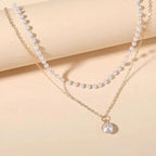 Pearl Double Chain Necklace