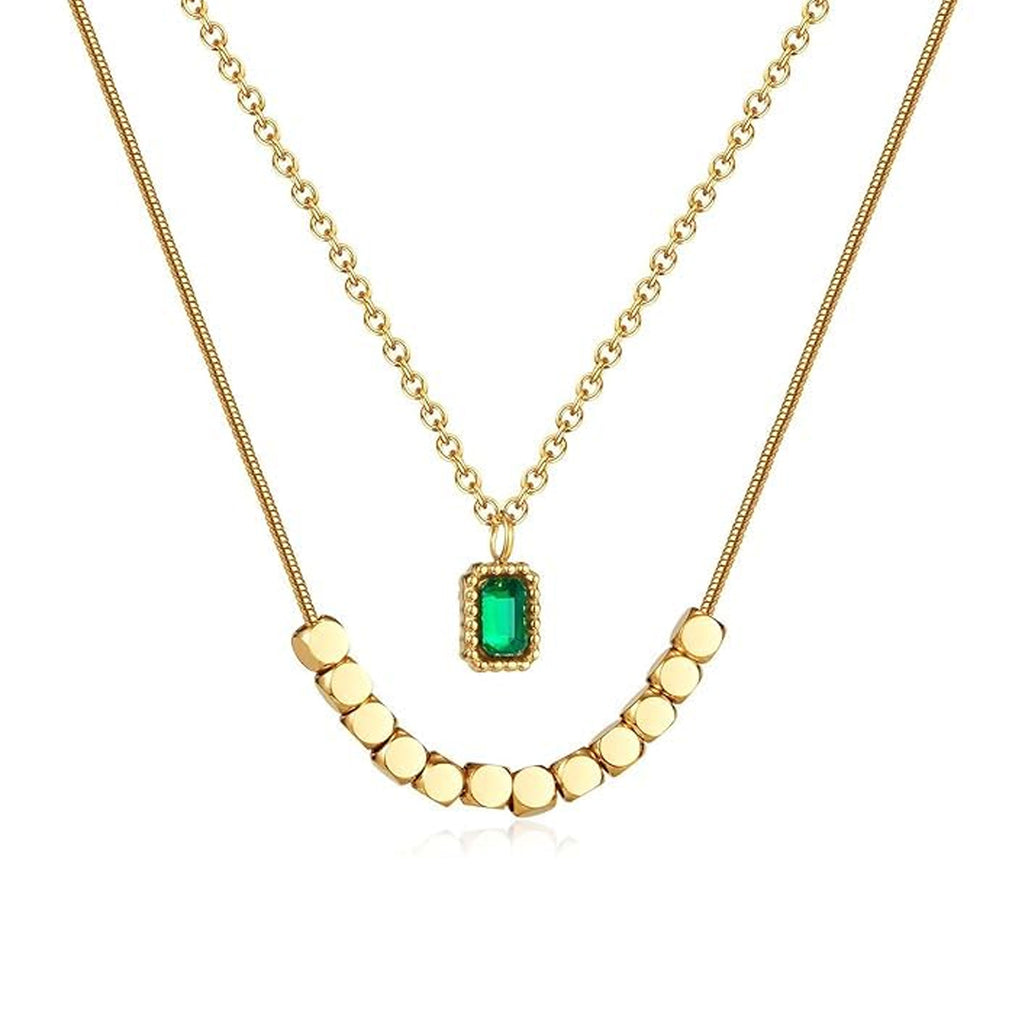 Emerald Vine Layered Necklace