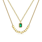 Emerald Vine Layered Necklace