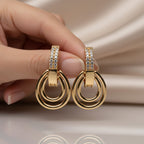 Modern Halo Earrings