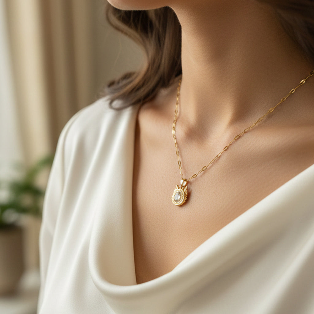 Her Rise Halo Pendant