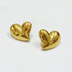 Gold Heart Studs
