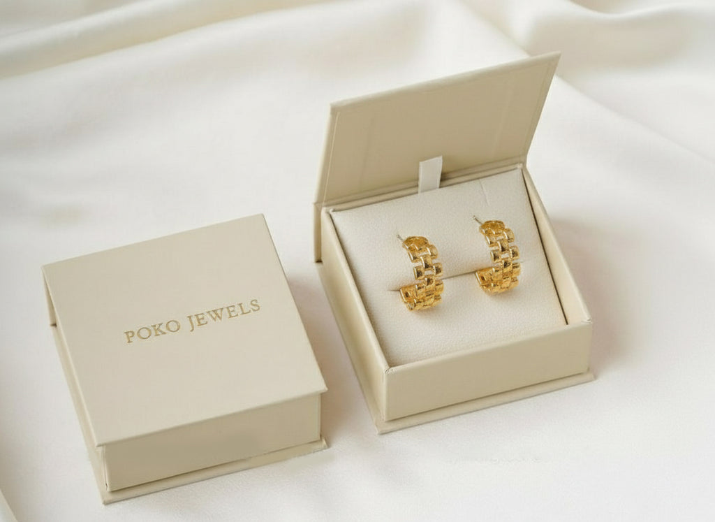 Salve Small Chunky Gold Hoop Earrings