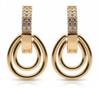 Gold Plated Geometric Drop Earrings