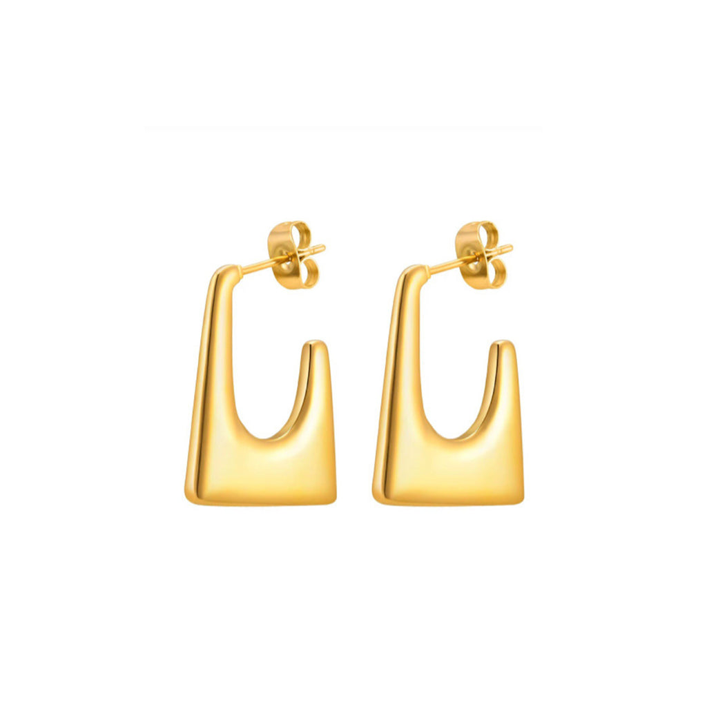 Golden Power Curve Earrings