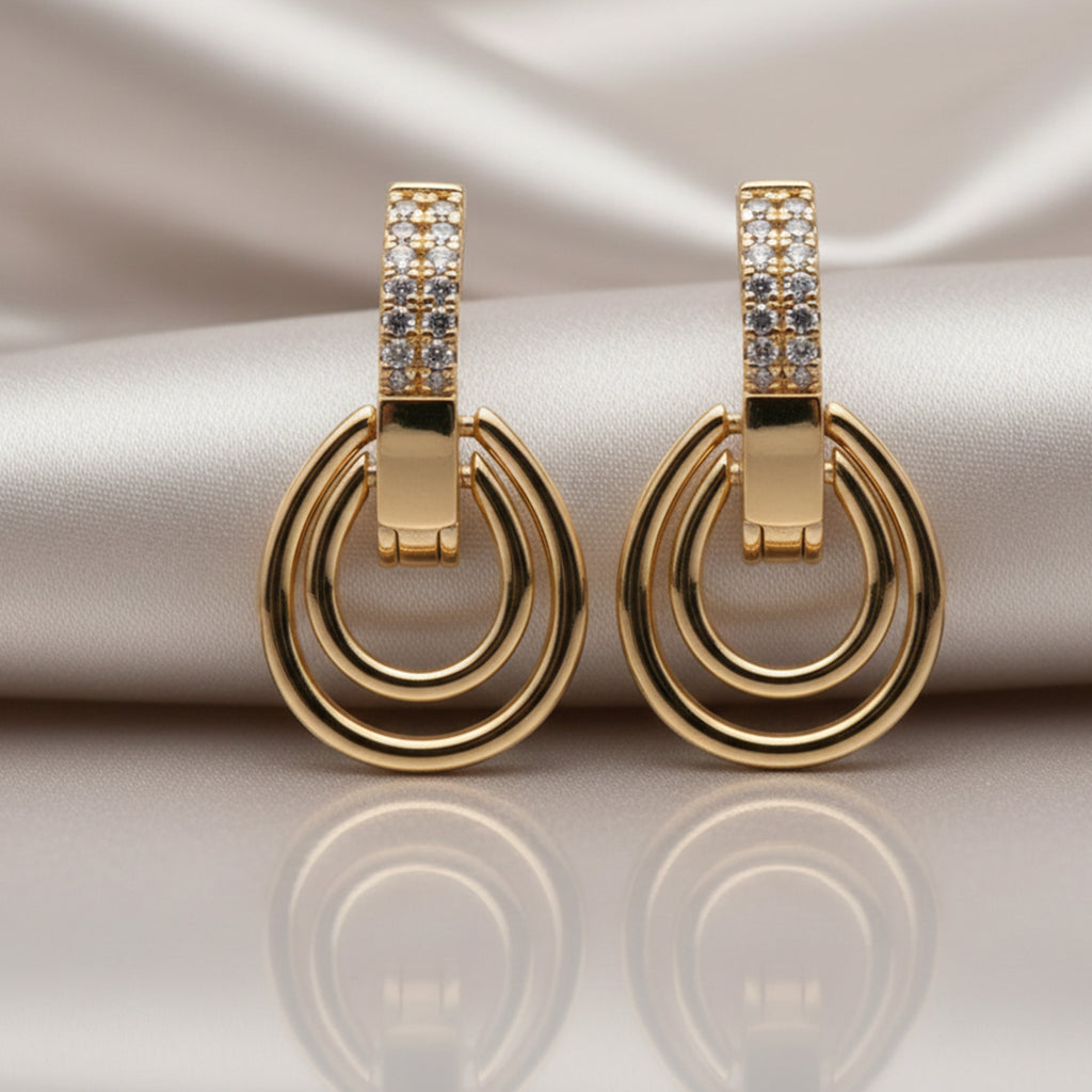 Modern Halo Earrings