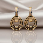 Modern Halo Earrings