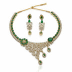 Emerald Grace American Diamond Antique Necklace Set