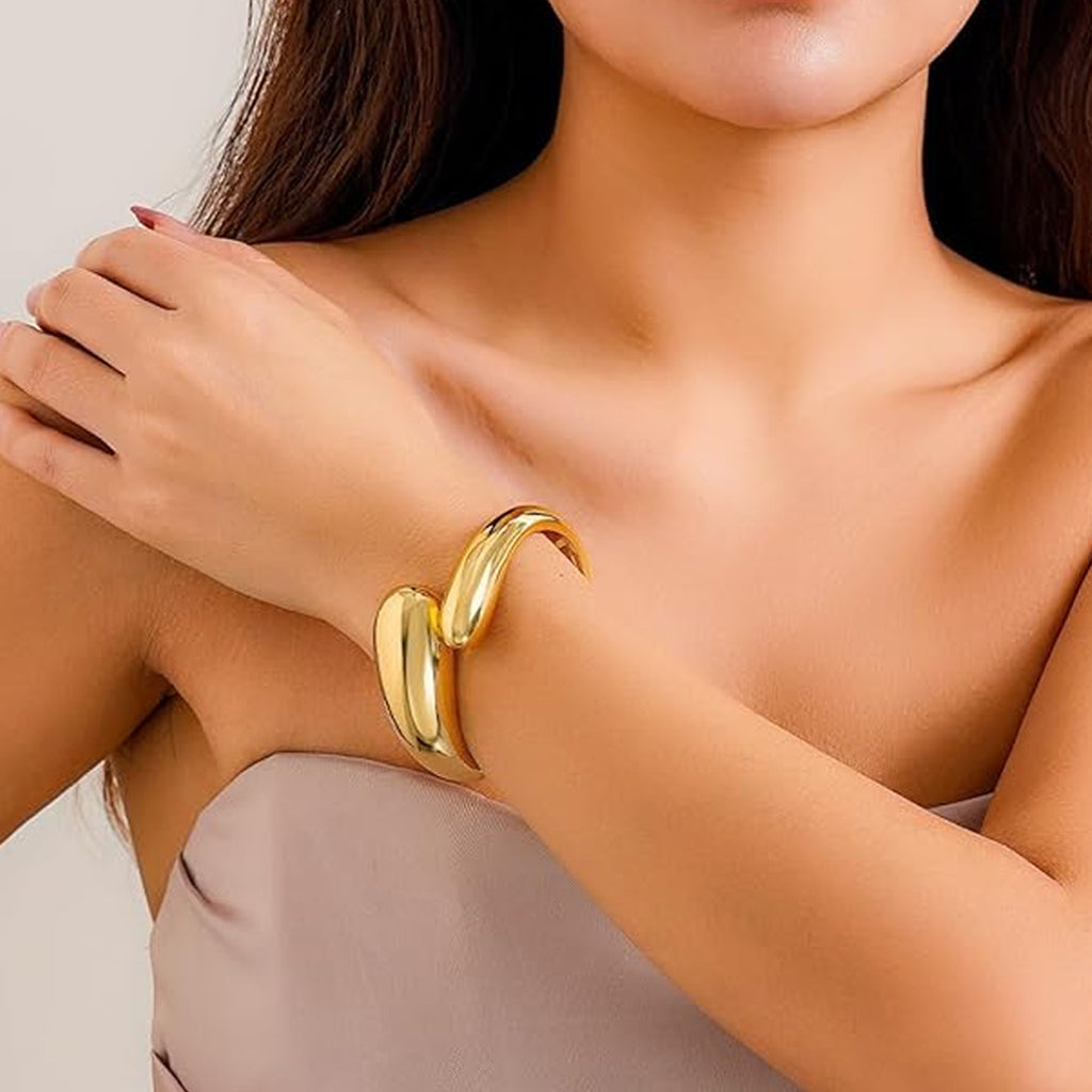 Chunky Gold Cuff Bracelet
