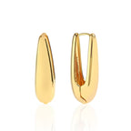 Gold Sculpted Hoop Earrings