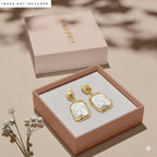 Gold Finish Pearl Drop Earrings