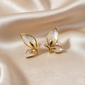 Gold Butterfly Stud Earrings