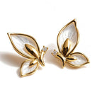 Gold Butterfly Stud Earrings