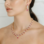 Rosé Royale American Diamond Jewellery Set
