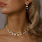 Radiant Bloom American Diamond Jewellery Set