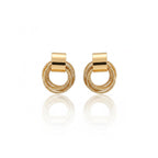 Golden Multi-layer Circular Studs Earrings